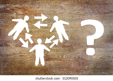 Concept of difficulties in human relationships. Abstract image with scrapbooking - Powered by Shutterstock