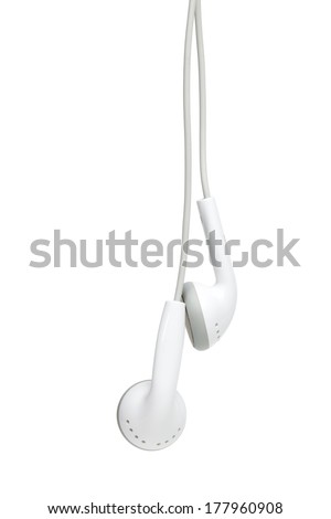 concept of digital music white Headphones