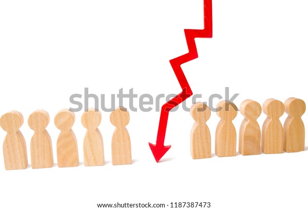 The concept is the division of the collective, the\
division of the social classes. Lack of chain link, staff shortage.\
Beat of the crisis. A number of people and a red arrow separating\
them.
