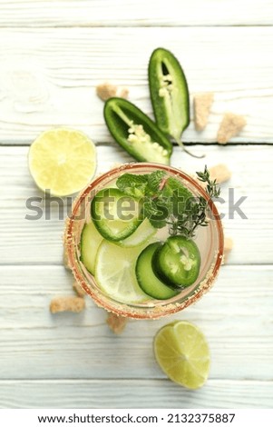 Image, Stock Photo Fresh and veggie green smoothies