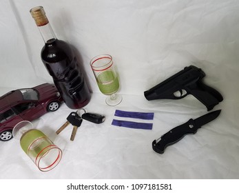 Concept driving and drinking. Don't kill people