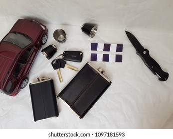 Concept driving and drinking. Don't kill people