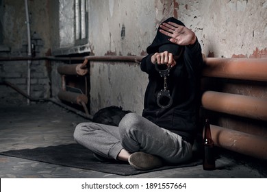 Concept Drug Addiction Homelessness Depressed Hopeless Stock Photo ...