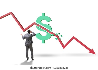 Concept Of Economic Crisis And Dollar Inflation