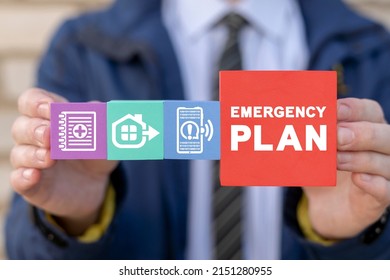 Concept Of Emergency Preparedness Plan. Business Evacuation Training. Emergency Preparedness Instructions For Safety.