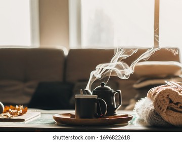 
the concept of enjoying coffee at home, spending time at home - Powered by Shutterstock