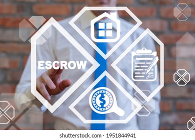 Concept Of In Escrow Agreement. Escrow Account Business Protection Deal.