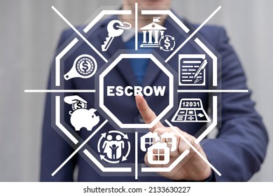 Concept Of In Escrow Agreement. Escrow Account Business Deal.