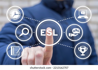 Concept Of ESL English As A Second Language.