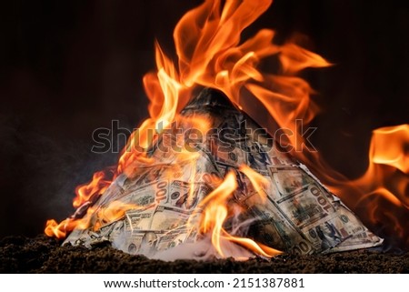 The concept of exchange in financial markets is the collapse of the financial system of capitalism. collapse of a financial pyramid, dollars are burning in the dark.