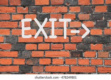 concept of exit on wall 