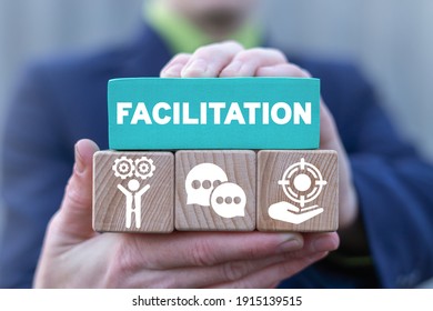 Concept Of Facilitation. Business And Finance Facilitating.