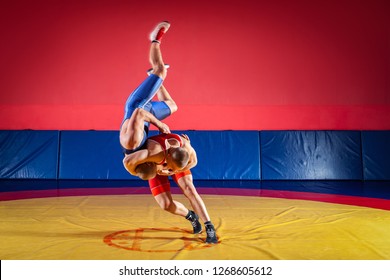 wrestling images stock photos vectors shutterstock https www shutterstock com image photo concept fair wrestling two young men 1268605612