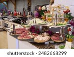 Concept of food All-inclusive buffet-style in Turkey. High quality photo