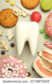 Concept Of Food Bad For Teeth, Dental Care Concept