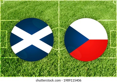 Concept For Football Match Scotland Vs Czech Republic