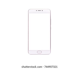 Concept Frame Of Smartphone Isolated On White Background