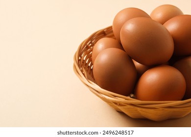 Concept of fresh and natural farm product - eggs, space for text - Powered by Shutterstock