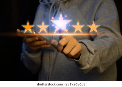 The concept of getting compliments from customers based on satisfaction ratings.