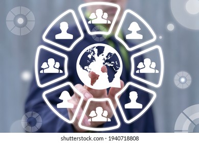 Concept of global communication people internet network. - Shutterstock ID 1940718808