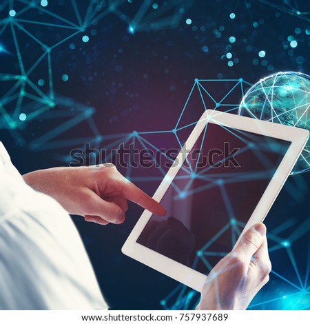 Concept of global internet connection network