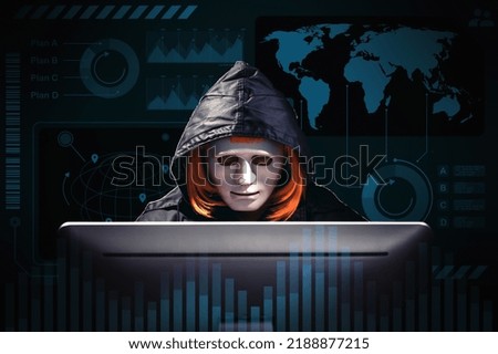 Concept hackers enter the database of large companies, the concept of attacking the database of hackers penetrate into the system through fingerprint scanning.
