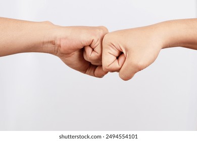 Concept hands of two men pumping is trade competitor symbol - Powered by Shutterstock