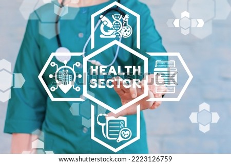 Concept of health sector. Medical public service.