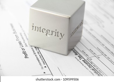 Concept For Honesty And Integrity In Tax Preparation.