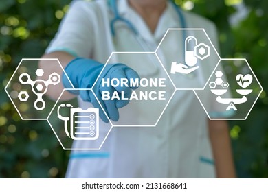 Concept Of Hormone Balance. Hormonal Therapy. Hormones Treatment Medical Innovation.