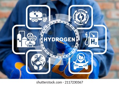 Concept of hydrogen production. H2 Fuel Modern Manufacturing. Industrial ecology zero emissions technology hydrogen generation. - Shutterstock ID 2117230367