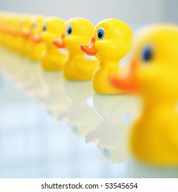 Concept Of Idiom Phrase Ducks In A Row.