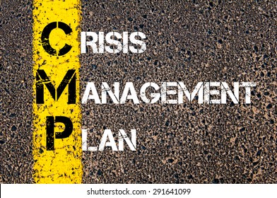 Concept Image Of Business Acronym CMP As Crisis Management Plan  Written Over Road Marking Yellow Paint Line.