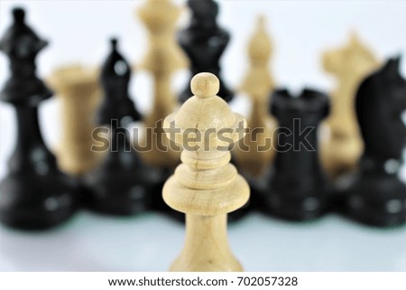 An concept image of chess figures