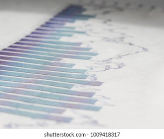 Concept image of data collection and statistical work:the business graph