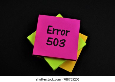 An Concept Image Of A Error 503 Note