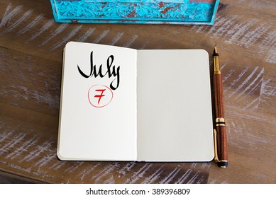 Concept Image July 7 Calendar Day Stock Photo 389396809 Shutterstock