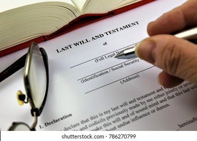 An concept Image of a last will and testament