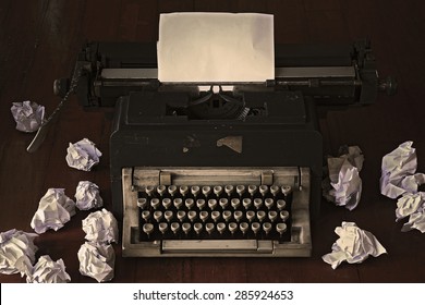 Concept image with old typewriter