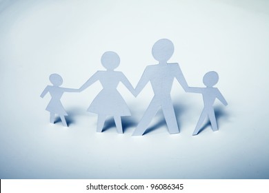 Concept Image Of Paper Cutout Family