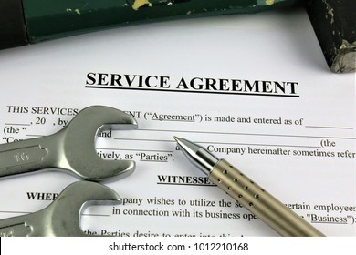 An Concept Image Of A Service Agreement