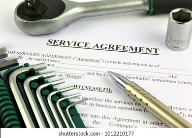 An Concept Image Of A Service Agreement