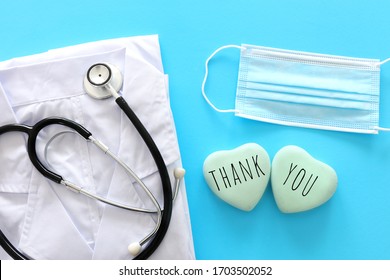 Concept Image Of Thank You To Doctors, Nurses And Medical Staff .