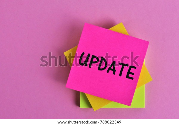 Concept Image Update Note Stock Photo (Edit Now) 788022349