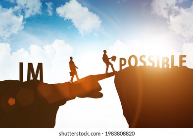 The concept of impossible becoming possible - Shutterstock ID 1983808820