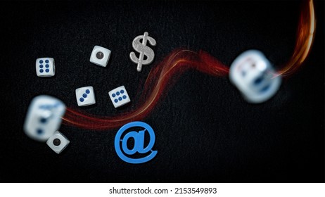 Concept Of Internet Gambling. Pathological Gambling.