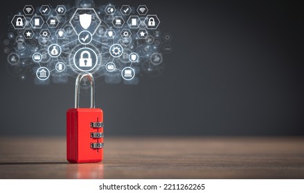 Concept Of Internet Security. Network. Technology. Data security