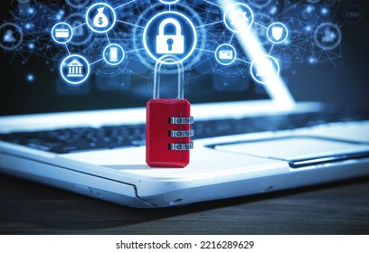 Concept Of Internet Security. Network. Technology. Data security
