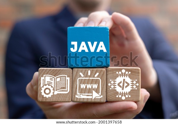 Concept of java programming language. Web\
development software\
technology.