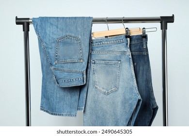 Concept of jeans, casual clothes concept, jeans as daily wear